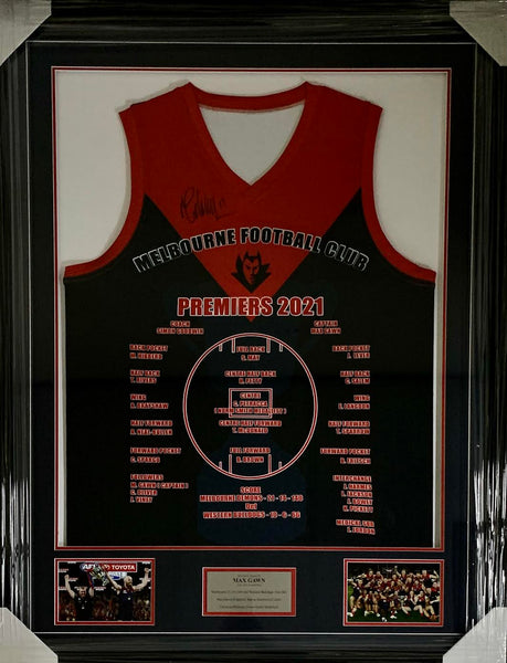 MELBOURNE 2021 Premiership Jumper Signed By Max Gawn