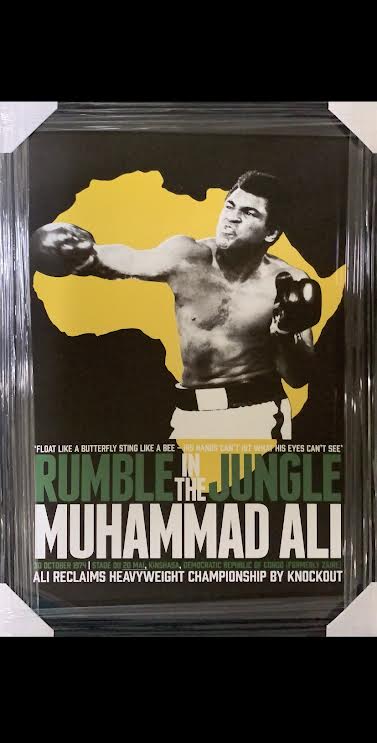 BOXING-Muhammad Ali 'Rumble In The Jungle' Poster Framed