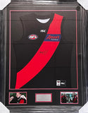 ESSENDON 2000 PREMIERS JAMES HIRD SIGNED GUERNSEY FRAMED