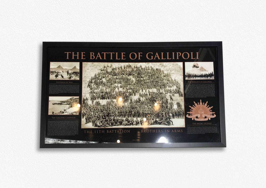 ANZAC-The Battle of Gallipoli Poster Framed - The 11th Battalion