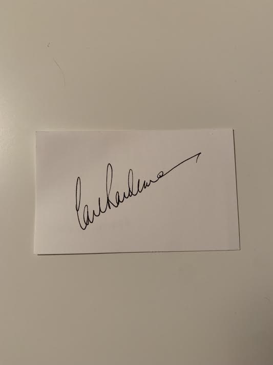 Australian Test Cricketer Card SIGNED - Carl Rackemann