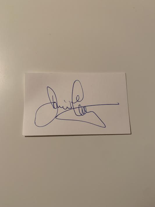 Australian Test Cricketer Card SIGNED - David Colley