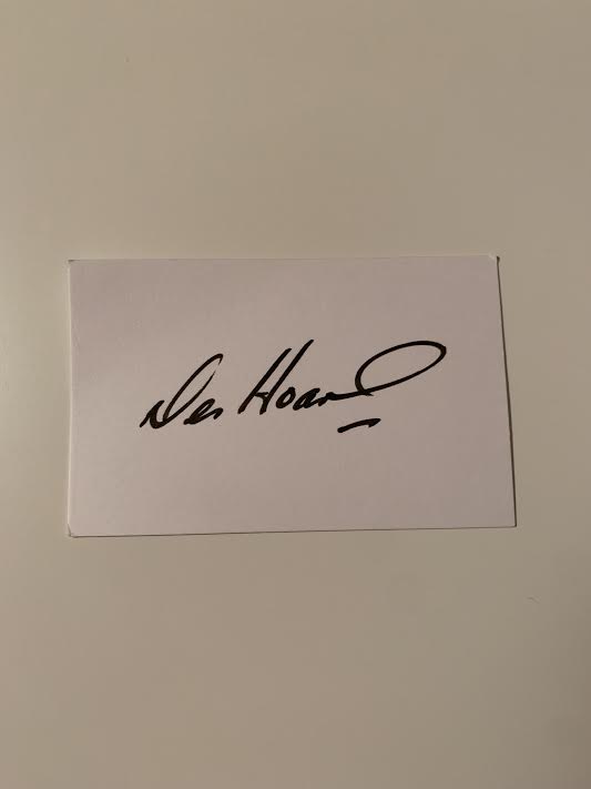 Australian Test Cricketer Card SIGNED - Des Hoare