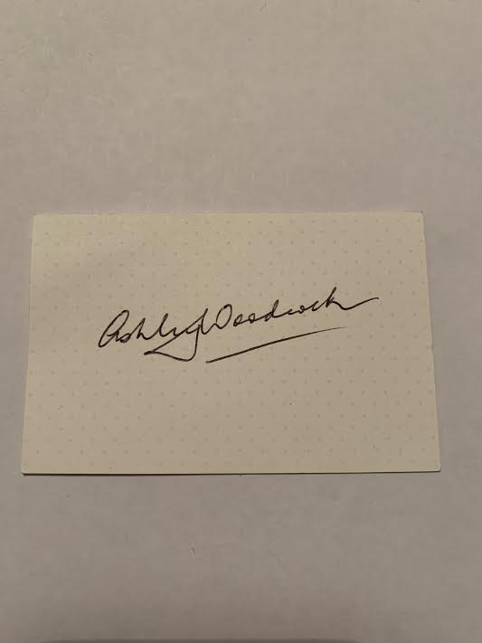 Australian Test Cricketer Card SIGNED - Ashley Woodcock