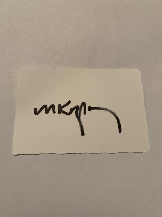 Australian Test Cricketer Card SIGNED - Michael Kasprowics