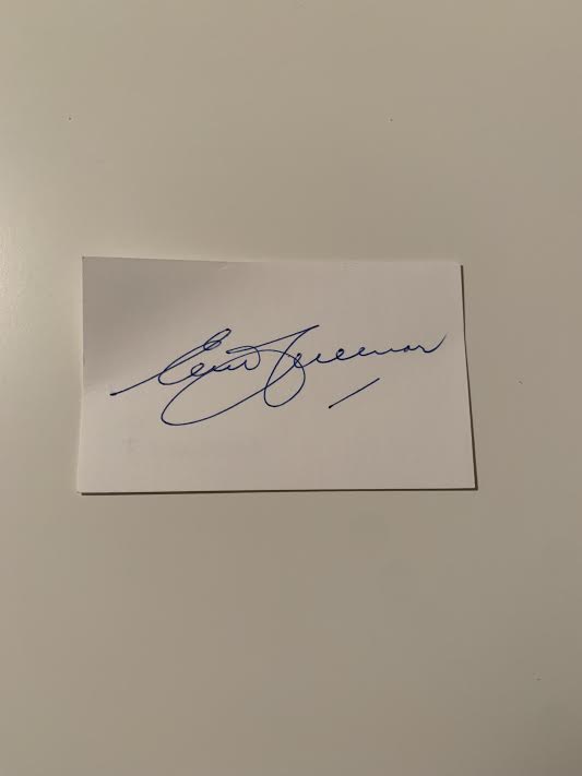 Australian Test Cricketer Card SIGNED - Eric Freeman