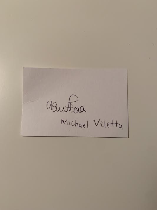 Australian Test Cricketer Card SIGNED - Michael Veletta