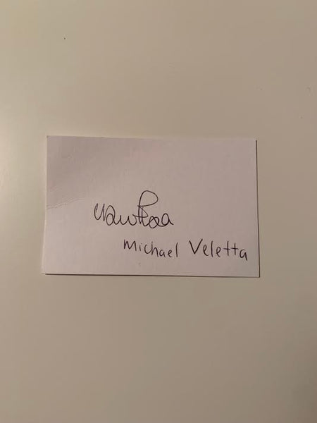 Australian Test Cricketer Card SIGNED - Michael Veletta
