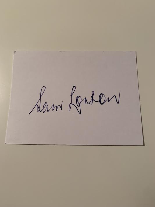 Australian Test Cricketer Card SIGNED - Sam Loxton