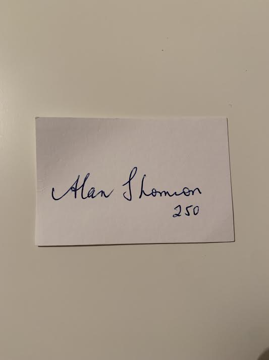 Australian Test Cricketer Card SIGNED - Alan Thompson