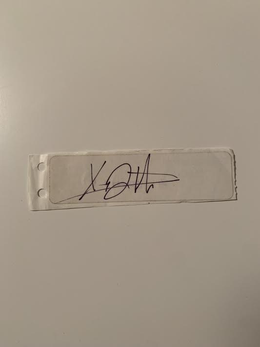 Australian Test Cricketer Card Strip SIGNED - Xavier Doherty