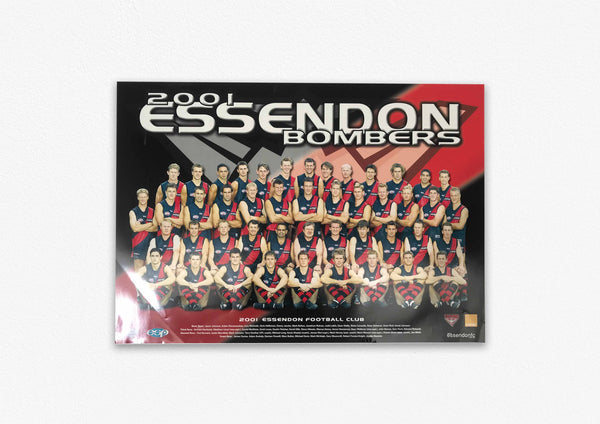 ESSENDON BOMBERS 2001 POSTER