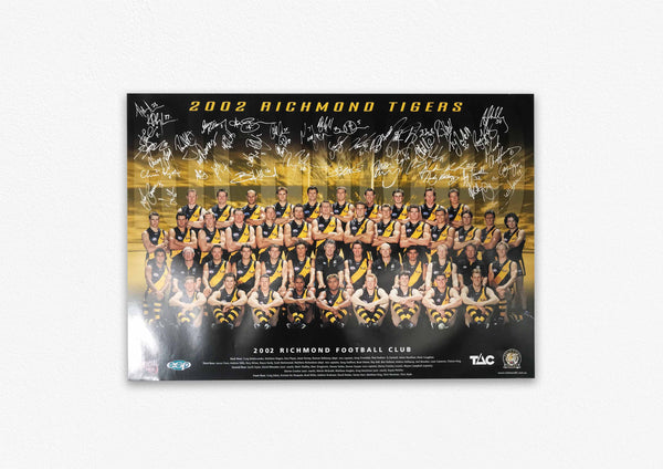 RICHMOND TIGERS 2002 SIGNED POSTER