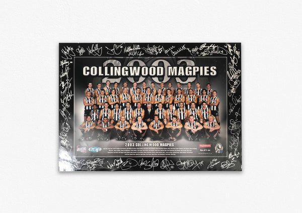 COLLINGWOOD MAGPIES 2003 SIGNED POSTER