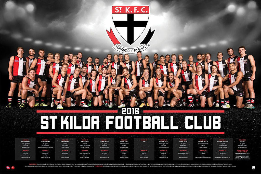 St Kilda Football Club 2016 Team Poster