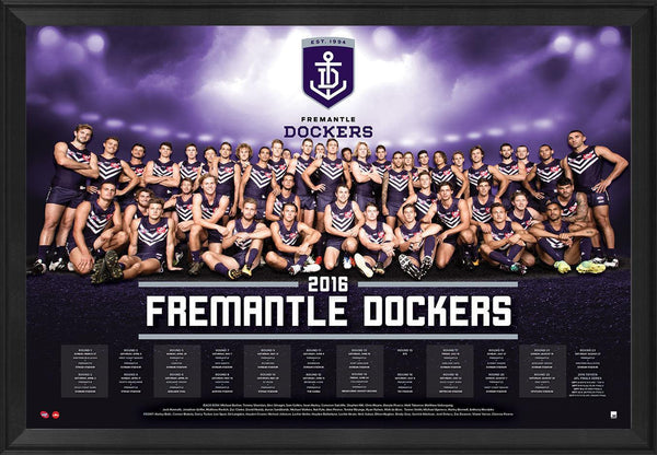 Fremantle 2016 Team Poster Framed