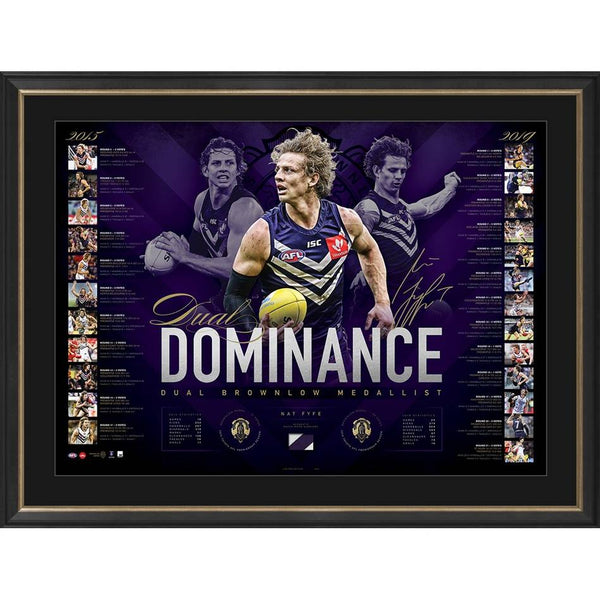 FREMANTLE-Nat Fyfe Signed 2019 Brownlow Medal Lithograph
