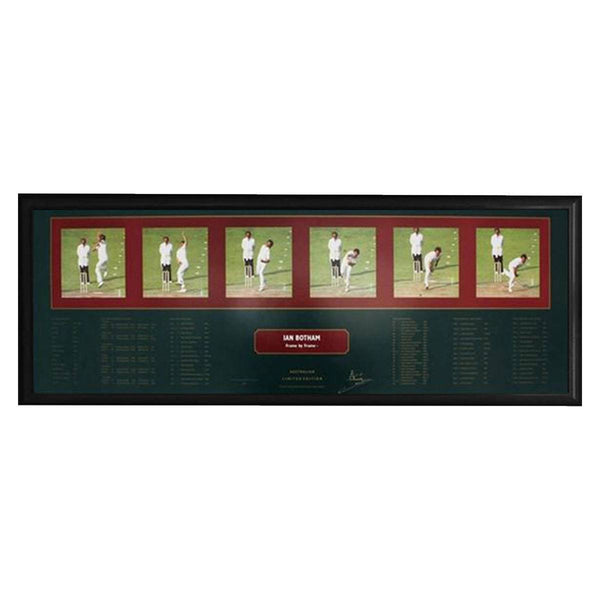 CRICKET-ENGLAND-Sir Ian Botham Frame By Frame Signed and Framed