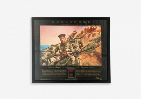 ANZAC-The Battle of Beersheba - Charge of the Light Horsemen - Framed ANZAC Piece