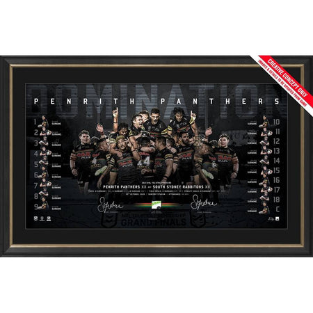 NRL-PENRITH PANTHERS 2021 PREMIERS TEAM SIGNED JERSEY