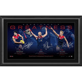MELBOURNE 2021 PREMIERS TRIPLE SIGNED LITHOGRAPH- GREATNESS