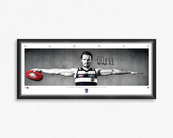 GEELONG-Patrick Dangerfield Signed & Framed Wings tribute