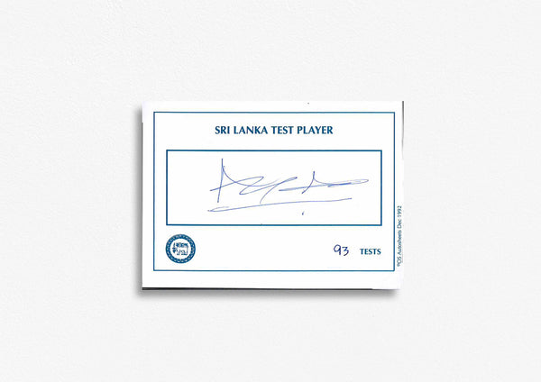 Sri Lanka Test Cricketer Card Signed - Aravinda DeSilva