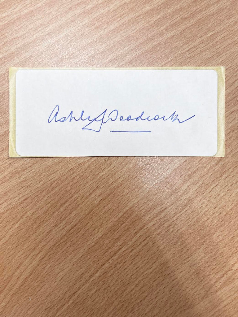 Australian Test Cricketer Card SIGNED - Ash Woodcock
