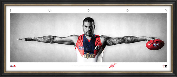 SYDNEY SWANS-BUDDY FRANKLIN MINI WINGS/FRAMED