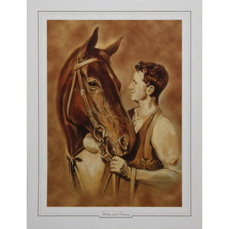 HORSE RACING-LEGENDS OF THE TURF SIGNED LITHOGRAPH FRAME