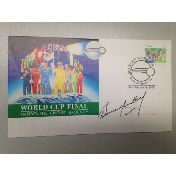 AUSTRALIAN TEST CRICKETER ENVELOPE SIGNED - Bruce Yardley Final 1992