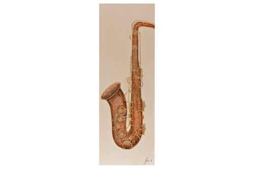 3D - Saxophone  Oil Painting