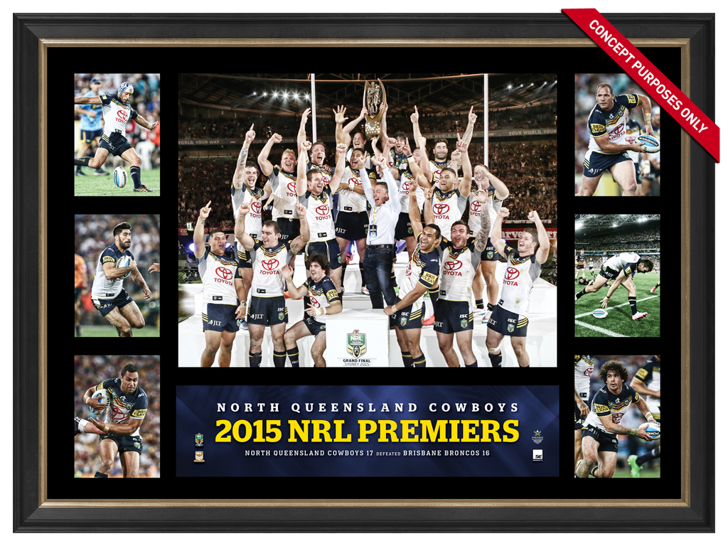 NRL-COWBOYS 2015 PREMIERS TRIBUTE FRAME
