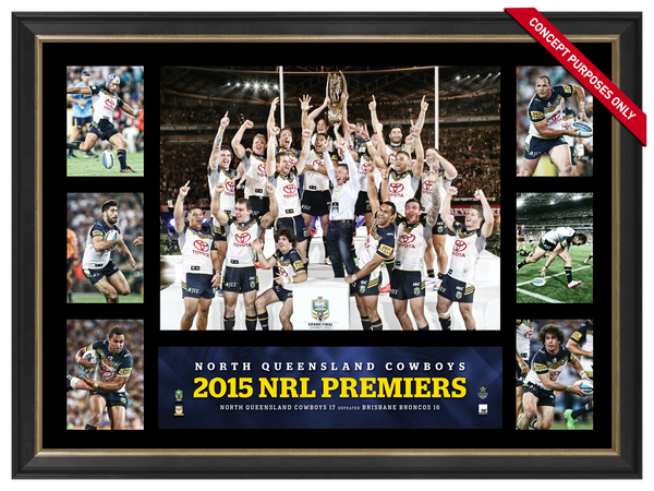 NRL-COWBOYS 2015 PREMIERS TRIBUTE FRAME