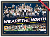 NRL- COWBOYS 2015 PREMIERS 'WE ARE THE NORTH' FRAME