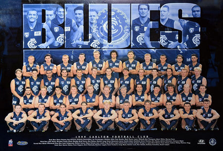Carlton Blues Team Poster 1995 Premiers Matted Framed