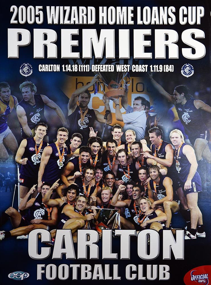 Carlton 2005 Premiers Team Poster- Wizard Cup