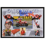 MOTOR BIKES-Casey Stoner 2007 MotoGP World Champion Poster Framed
