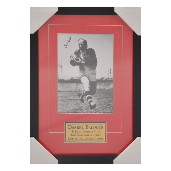 Legends of AFL/VFL Darryl Baldock (deceased). Signed and Framed Photo