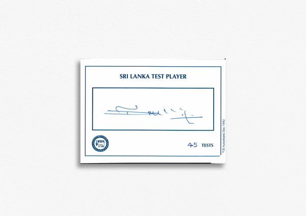 Sri Lanka Test Cricketer Card Signed - Dilshan Tilekeratne
