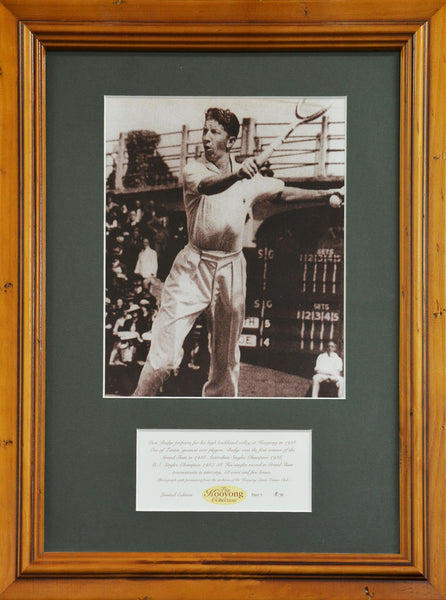 TENNIS-"Kooyong Collection"- Don Budge  Framed Photograph - Tennis, Rare