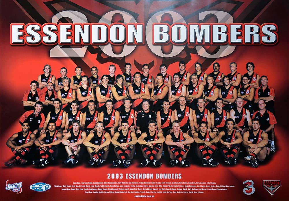 Essendon 2003 Team Poster