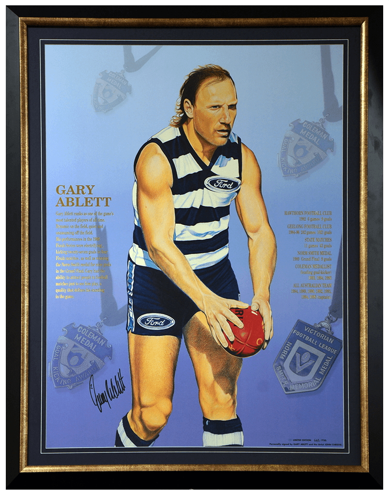 GEELONG-Gary Ablett Senior Signed Print Framed