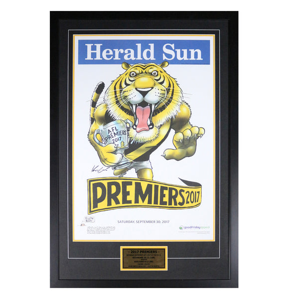 Richmond 2017 Premiers Herald Sun Poster- Framed
