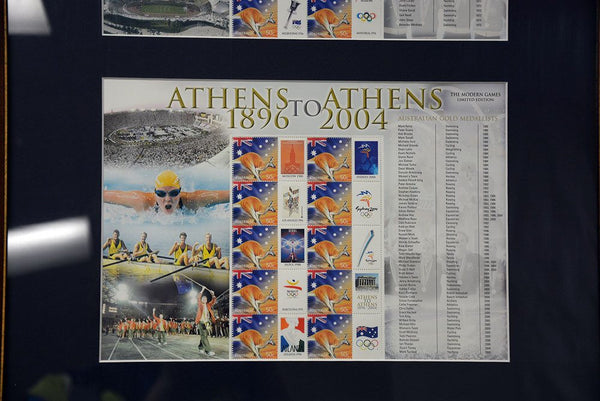 Australian Olympic Stamp Sheets Signed Susie O'Neill