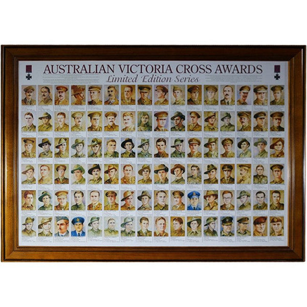 MILITARY-Australian Vic Cross Awards Framed