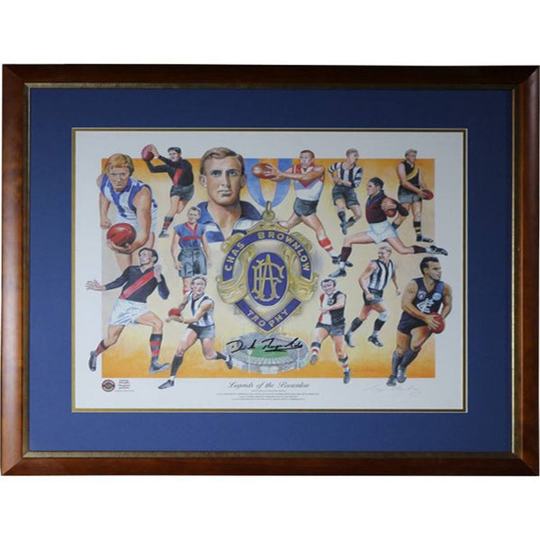 AFL/Chas Brownlow Trophy - Legends Of The Brownlow - Signed & Framed