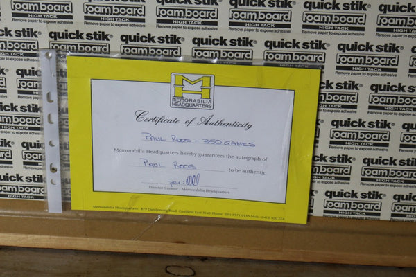 FITZROY-Paul Roos 350 Newpaper article Framed