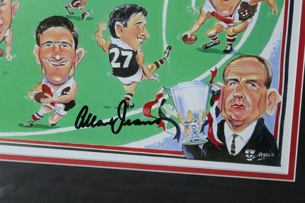 St Kilda Premiers 1966 Framed/Caricatures/ Signed by Allan Jeans