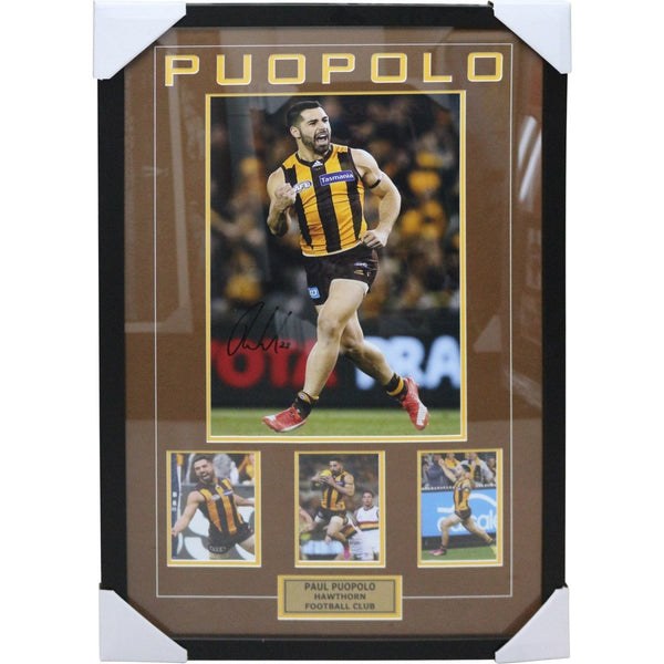 HAWTHORN-Paul Puopolo - Hawthorn Football Club Framed with Signature